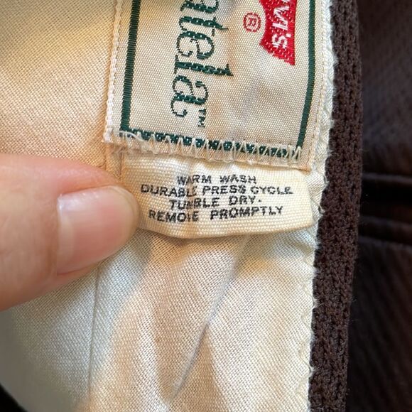 Vtg 70s Levi’s Panatela brown double knit polyester pants - Picture 8 of 9